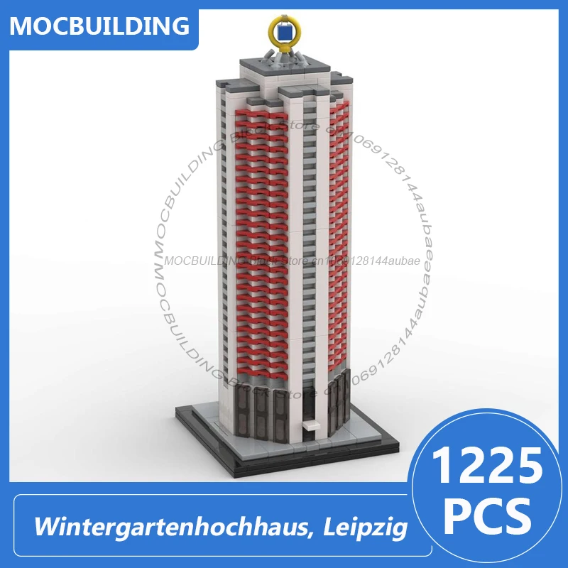 

Масштаб 1:440 Wintergartenhochhaus Leipzig Германия MOC, строительные блоки, сборка кирпичей, коллекция архитектурных игрушек, подарки, 1225 шт.
