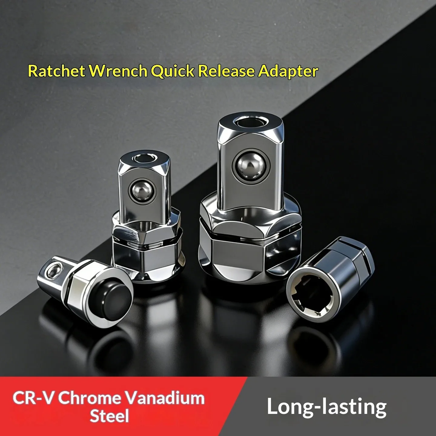 Hexagonal Ratchet Wrench Socket Adapter 1/4 3/8 1/2 Inch Quick Release Drill Bit Converter Multifunctional Drive Joint Tool
