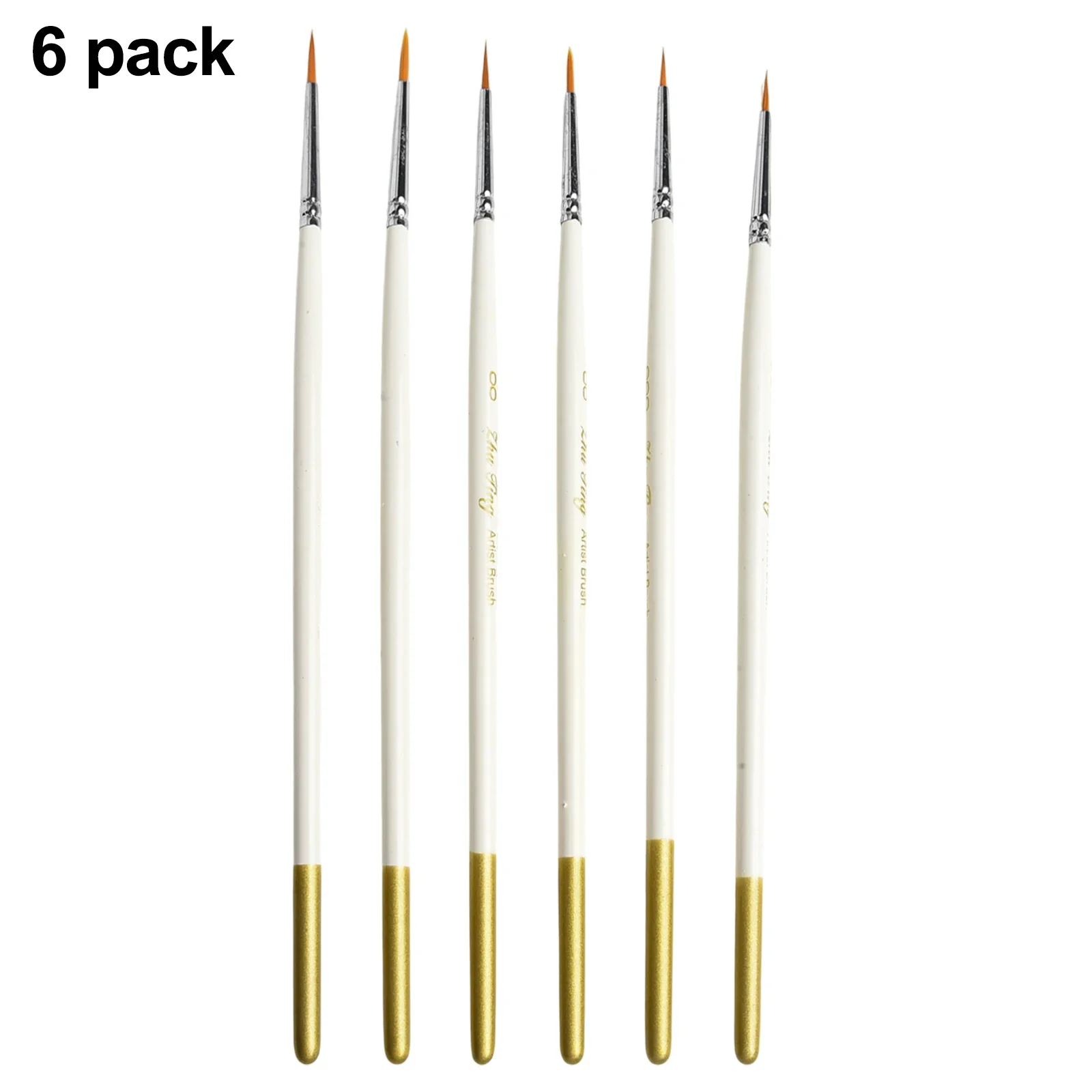 Conjunto de canetas de desenho com 6 pacotes, conjunto de pincéis de pintura a óleo guache para arte para pinturas, tinta de secagem rápida, cores brilhantes, fluxo de tinta consistente