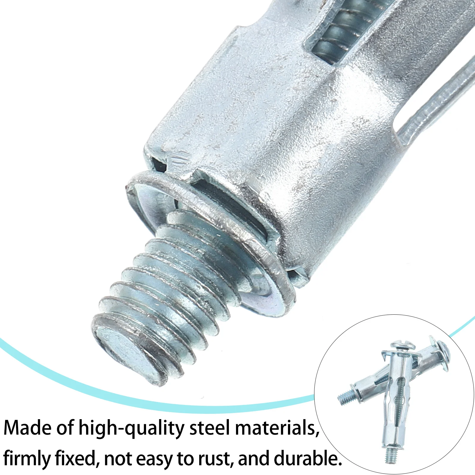 

20Pcs Heavy Duty Hollow Wall Anchors Metal Sleeve Expansion Legs Strong Grip Cavity Wall Fixer Fixing Screws Brolly Plug Bolts