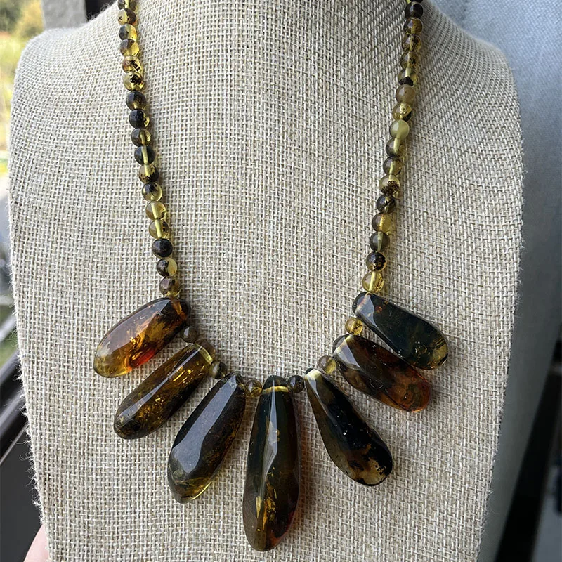Yoowei Halskette aus 100 % Naturbernstein als Geschenk, europäische baltische Original-Medizinperlen, wunderschöner, einzigartiger Heilschmuck-Lieferant – Detail 24