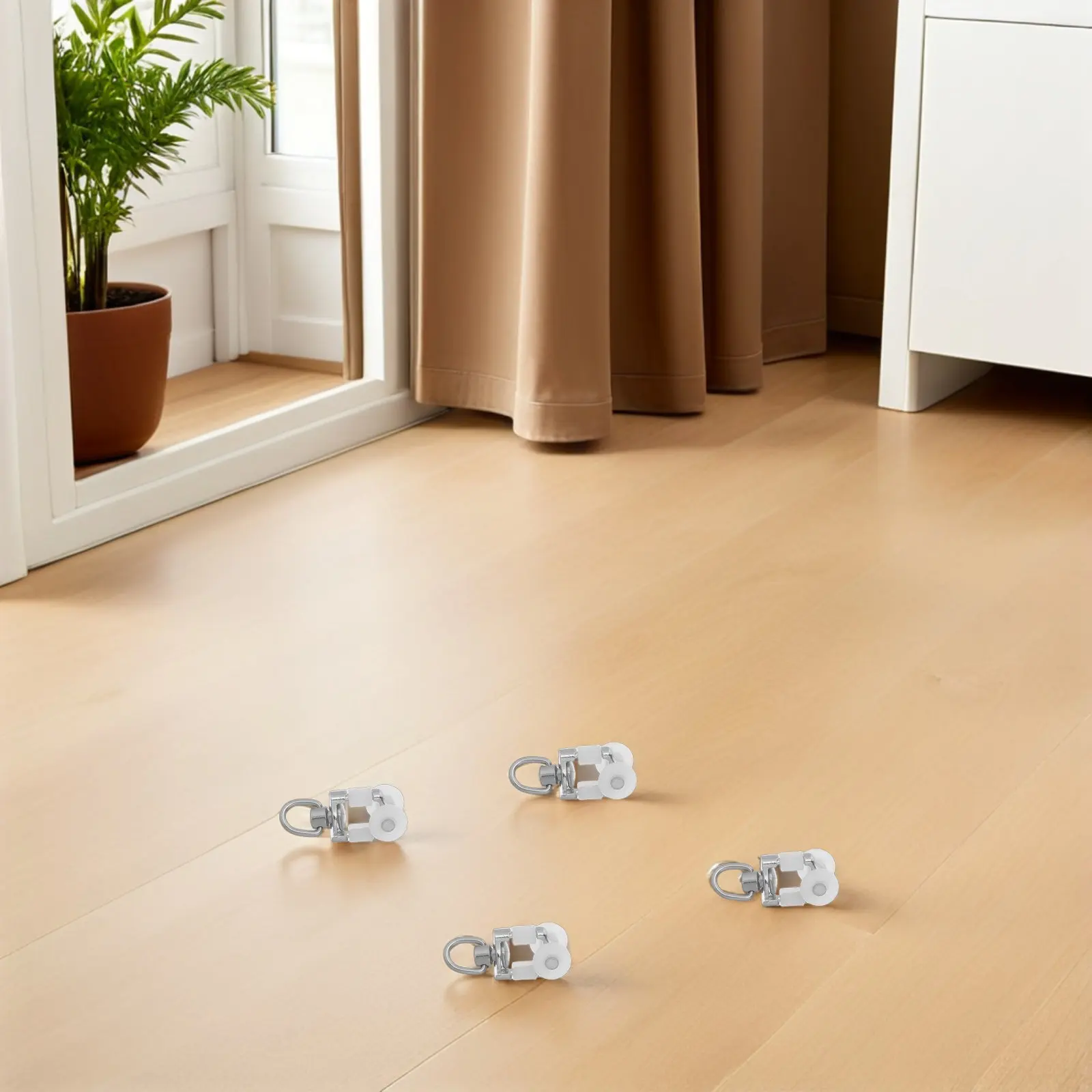 40Pcs Heavy Duty Curtain Track Gliders Metal Roller Hooks for Ceiling Sliding Rail Systems Smooth Silent Drapery Movement