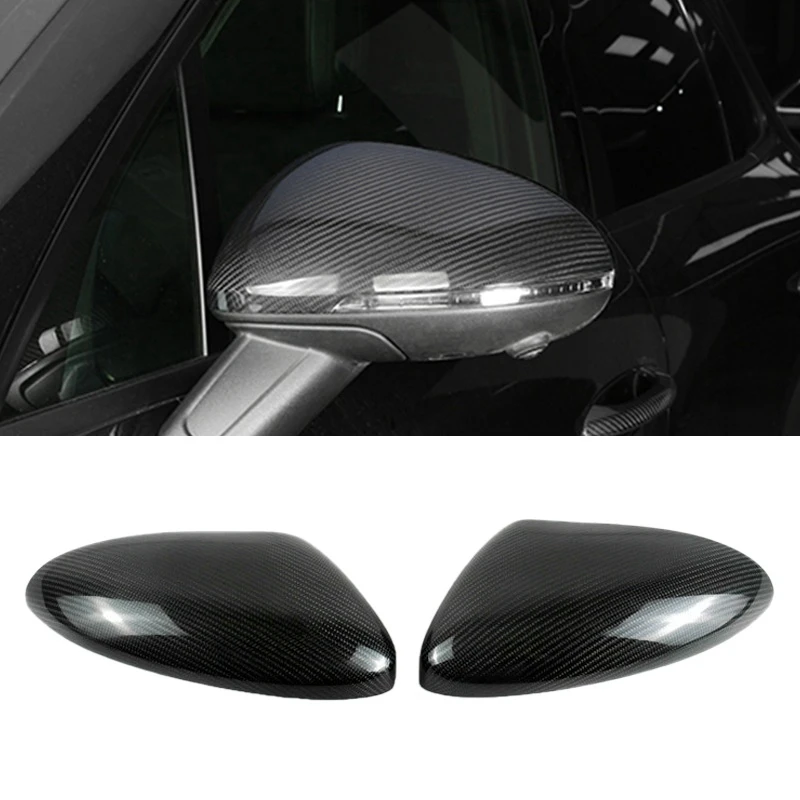 

2Pcs Side Rear View Mirror Cover Trim For Porsche 718 Boxster Cayman 2016-2018 Carbon Fiber Side Wing Mirror Caps