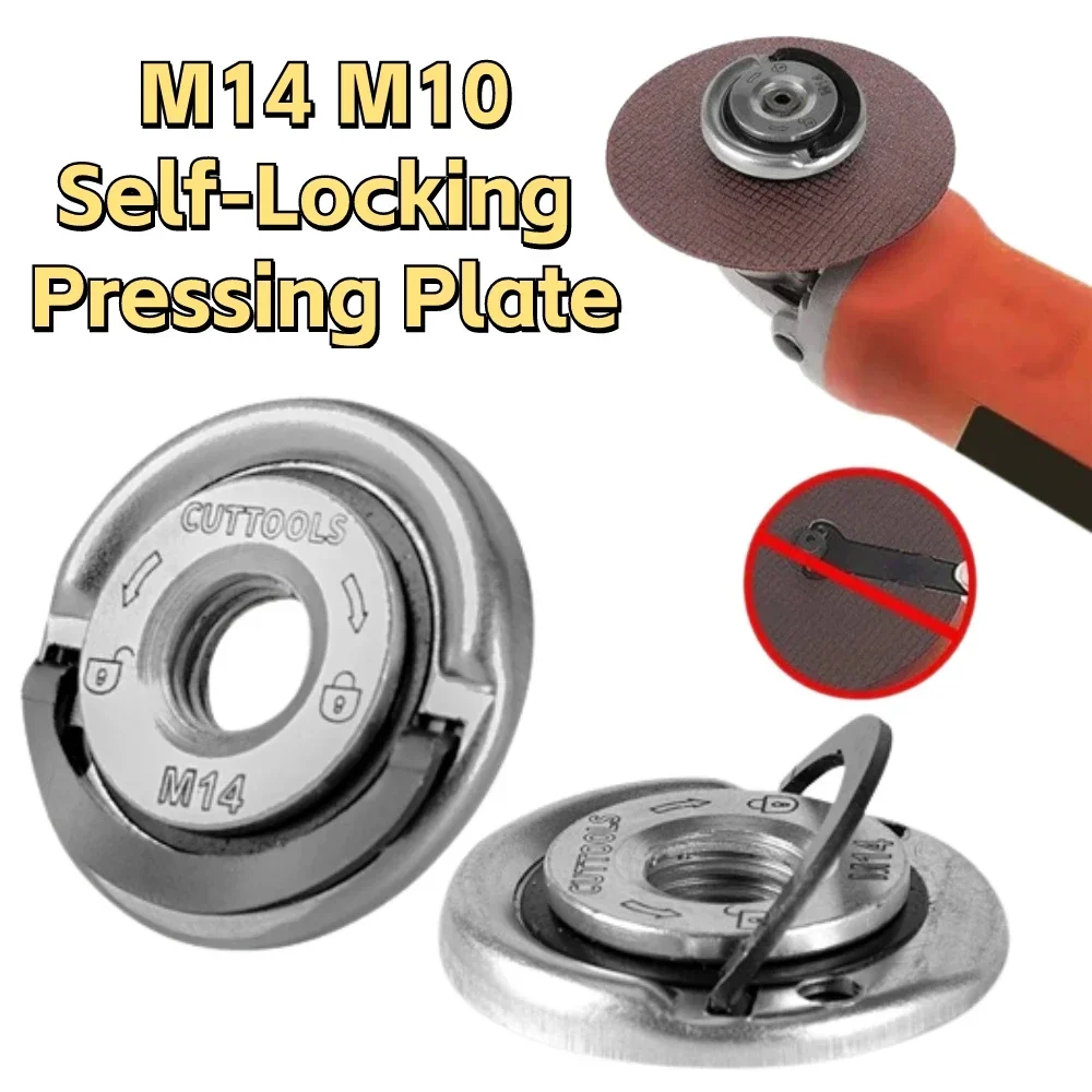 M14 M10 Quick Release Flange Nut Power Chuck Thread Angle Grinder Release Locking Nut Pressing Plate For Angle Grinder Clamping