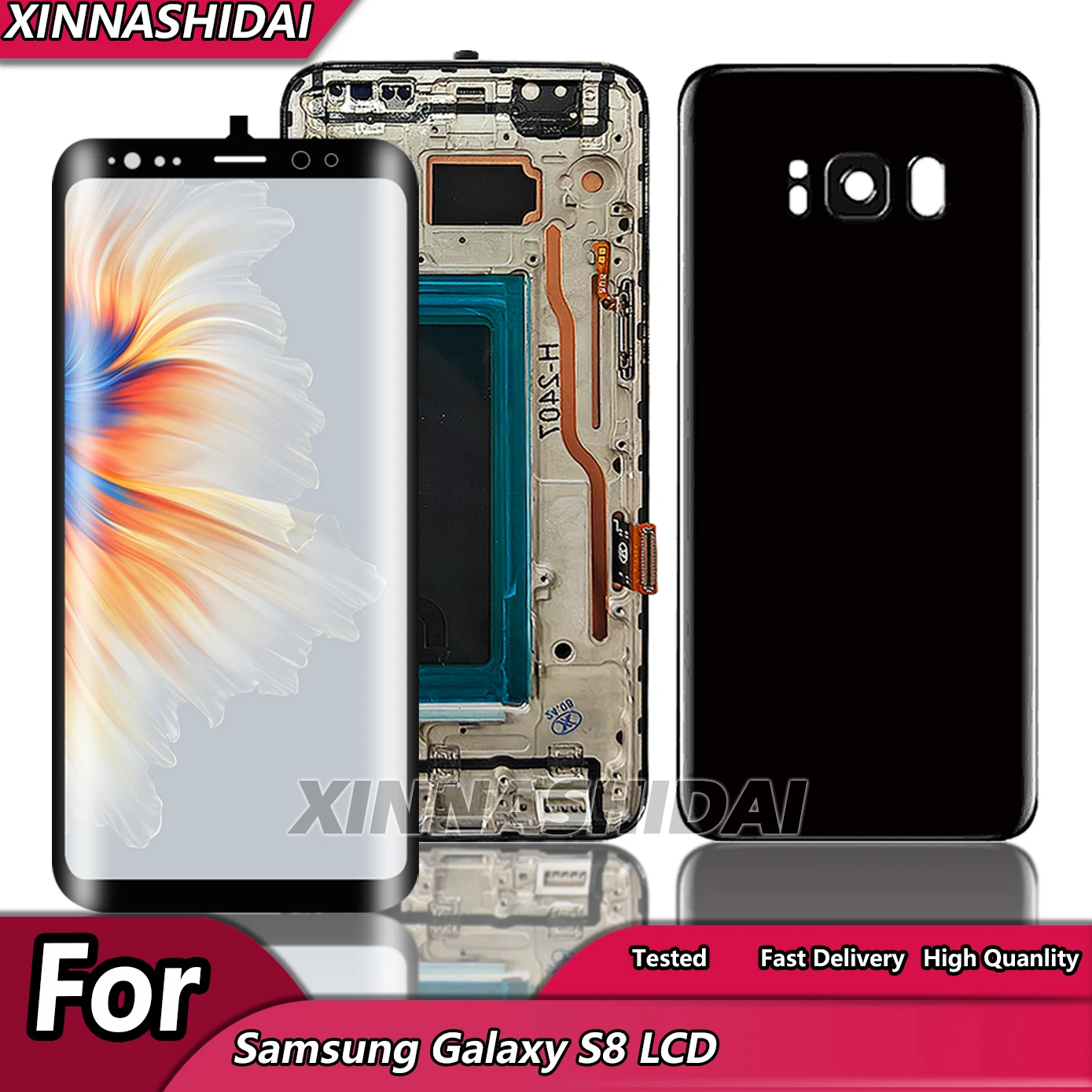 TFT LCD Display For S8 LCD with frame For SAMSUNG Galaxy S8 G950 Display Touch Screen Digitizer Replacement With Frame