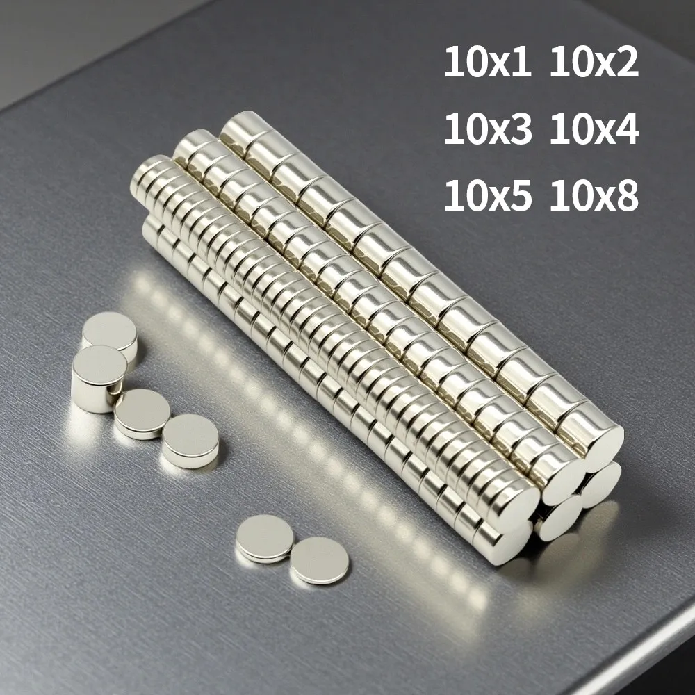 10x1 10x2 10x3 10x4 10x5mm Round Super Strong Neodymium Magnet N35 Powerful Magnetic NdfeB Permanent Refrigerator Magnet