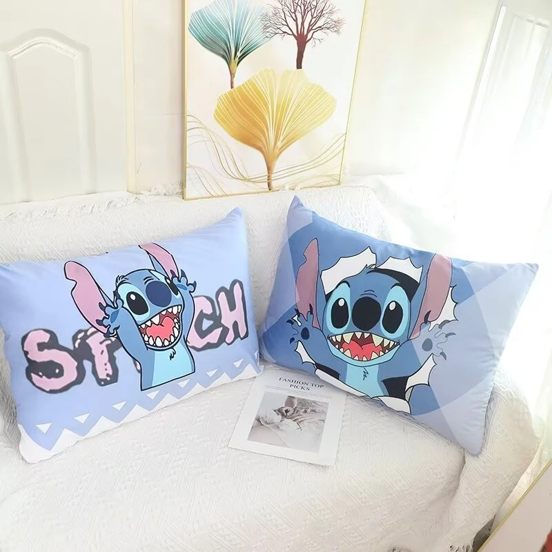 Lovely Stitch Pillowcase Cartoon Lilo & Stitch Angel Pillow Cover Cute Anime Pillowcase Bed Home Decor Gifts Girl