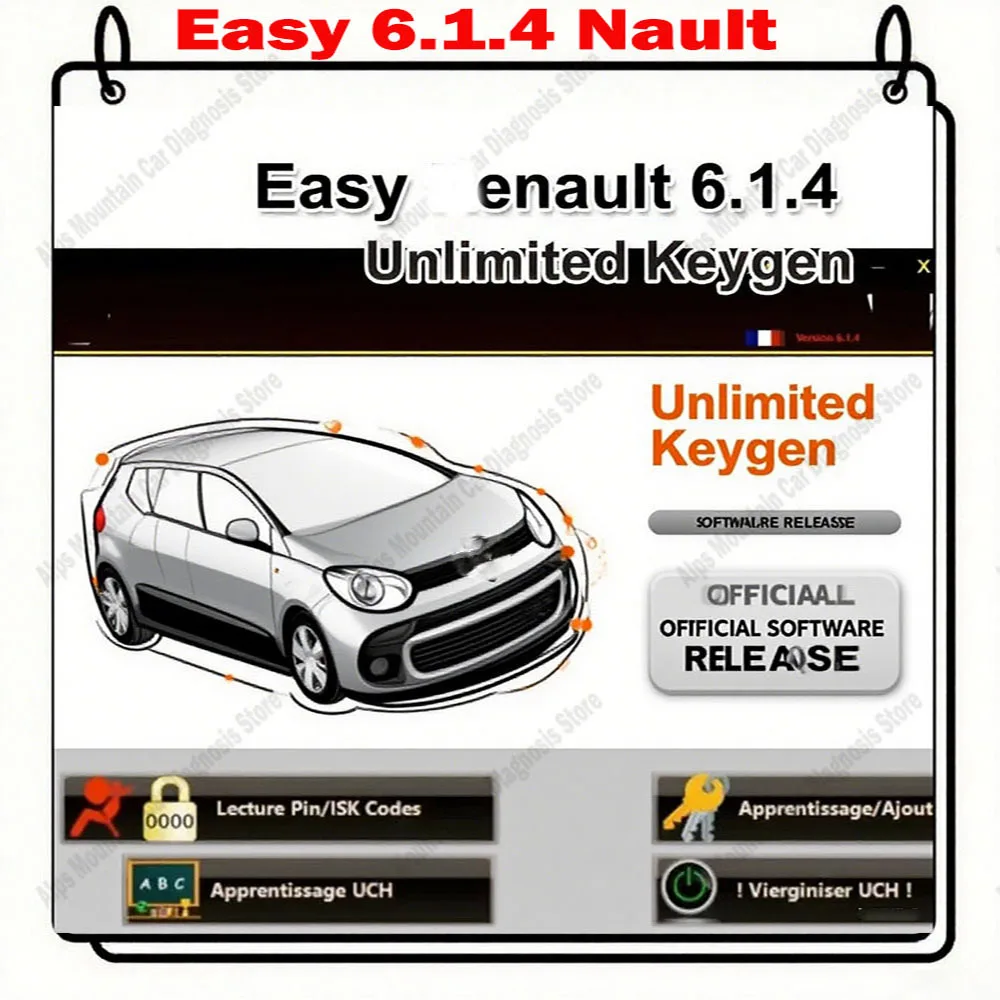 

New Easy 6.1.4 ECU Programmer Software Compatible with OBDLink Renolink Airbag Crash Data Clearing UCH Cleaner for Various Cars