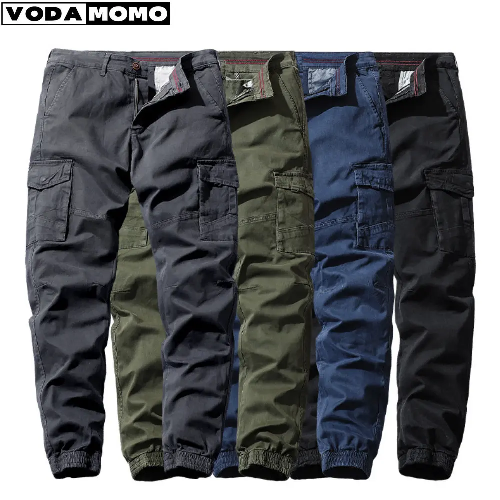 Mens Cargo Pants Hip Hop Streetwear Jogger Pant Fashion Trousers Multi-Pocket Casual Joggers Sweatpants Men Pants 2023 New