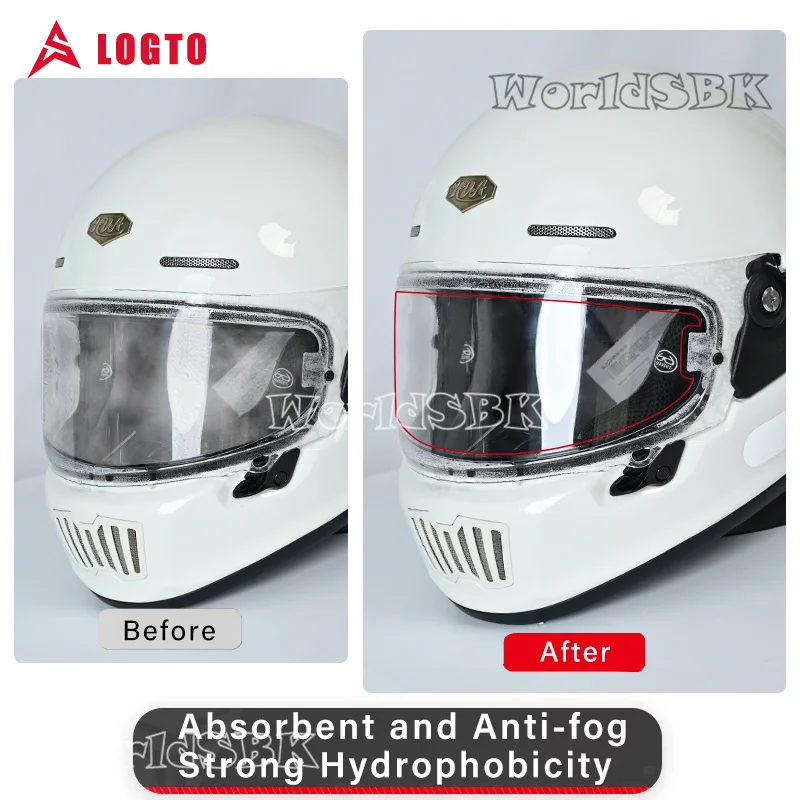 Película de visera Universal antiniebla para casco de motocicleta AGV SHOEI HJC SHARK KYT LS2 Arai, accesorios para casco de motocicleta, película de lente antiniebla