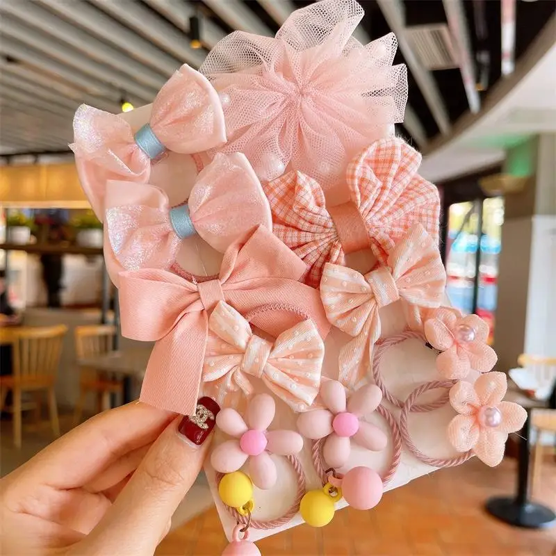 10 шт./комплект, Детские эластичные резинки с бантом