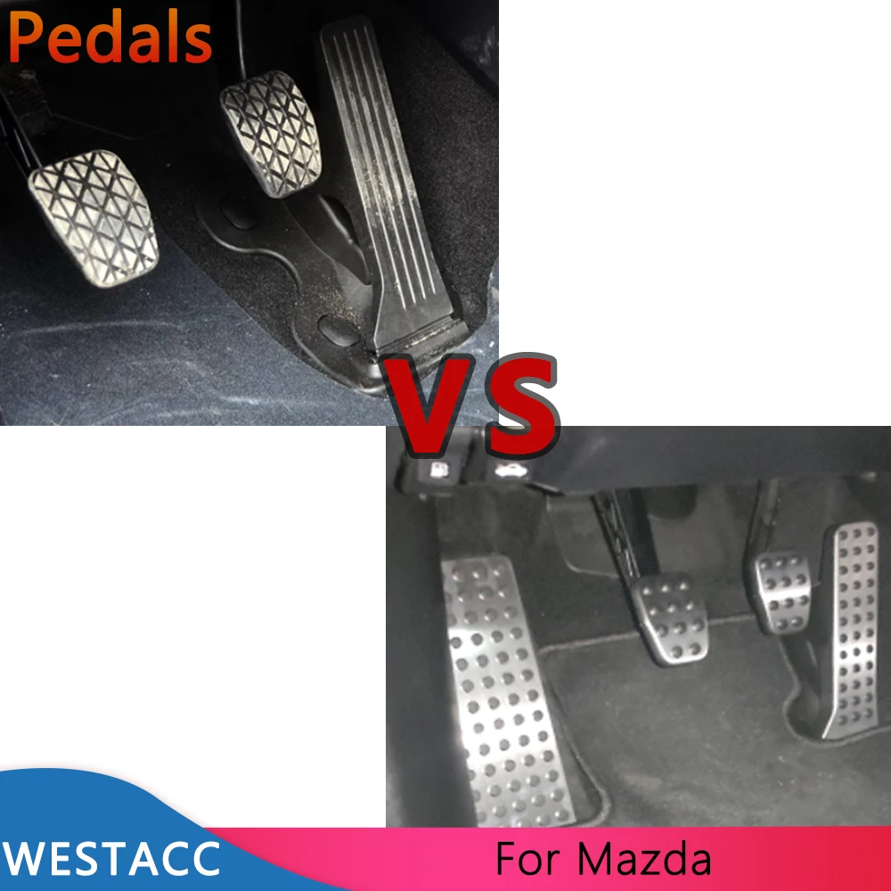 Car Gas Brake Rest Pedals Cover for Mazda 2 (DJ/DL) 2015-2020 3 (BM/BN) (GJ/GL) 2014-2019 6 2016-2021 Atenza 2013-2020 LHD