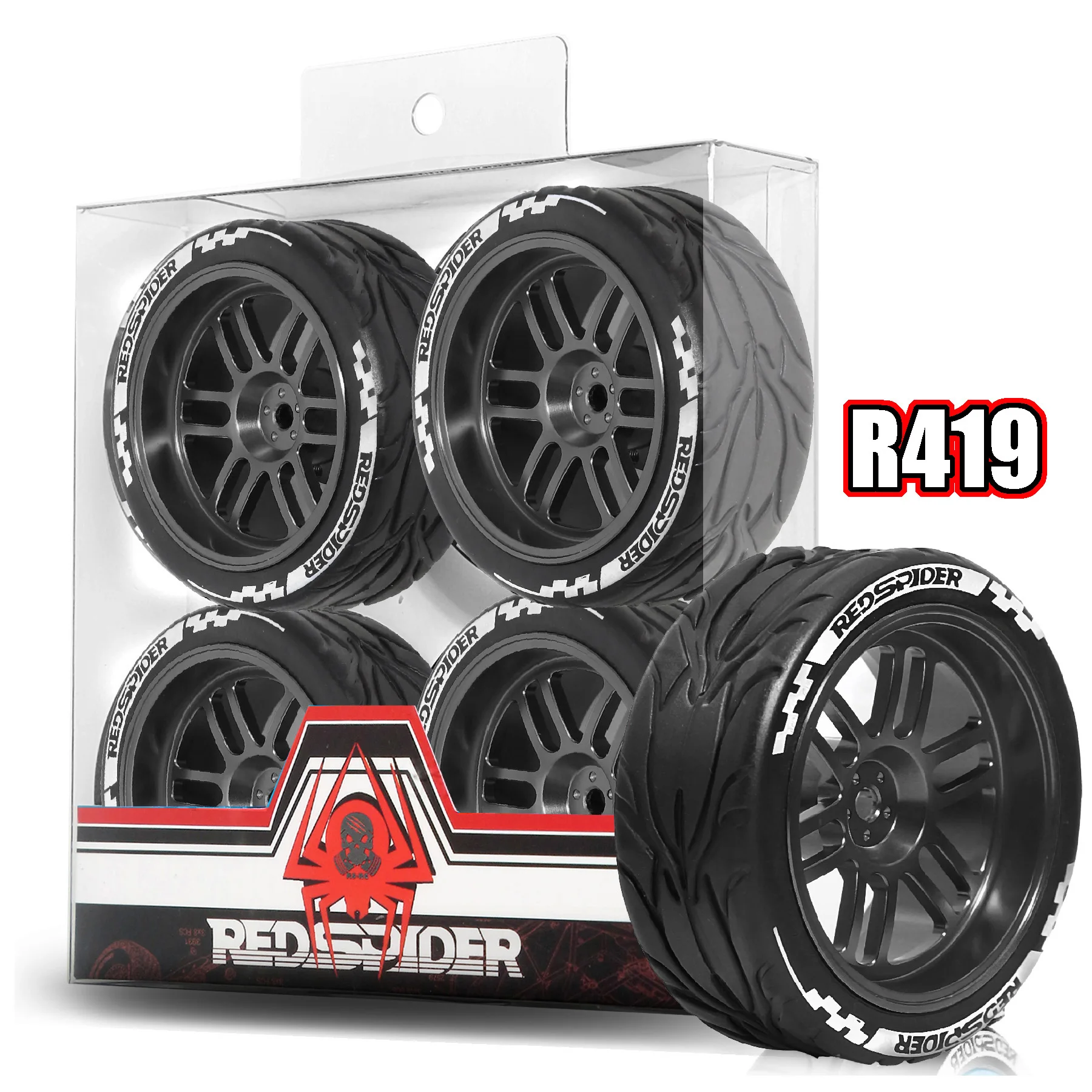 Rüsten Sie Ihr 1/10 RC-Car auf! 12-mm-Sechskant-Rad- und Reifensatz aus Metall, bereit zum Laufen für Tamiya TT01/02, XV01/02 – perfekt für Drift Racing