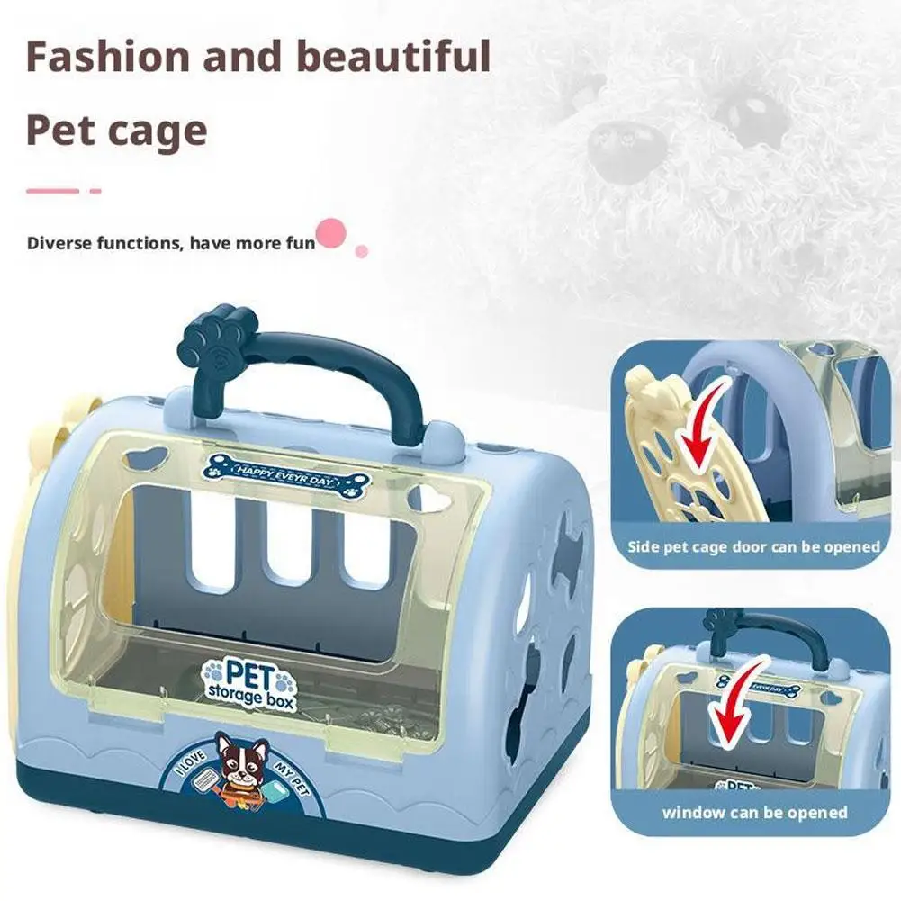 Giocattolo di peluche elettrico Cucciolo Casa per animali domestici Giocattoli interattivi genitore-figlio Giocattolo animale che cammina scodinzolante Regalo educativo per bambini