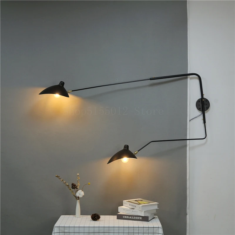 Imagem -03 - Design Nórdico Aranha Lâmpada de Parede Arandelas Iluminação para Sala Estar Decoração Braço Oscilante Industrial Barra Suspensão Luminária