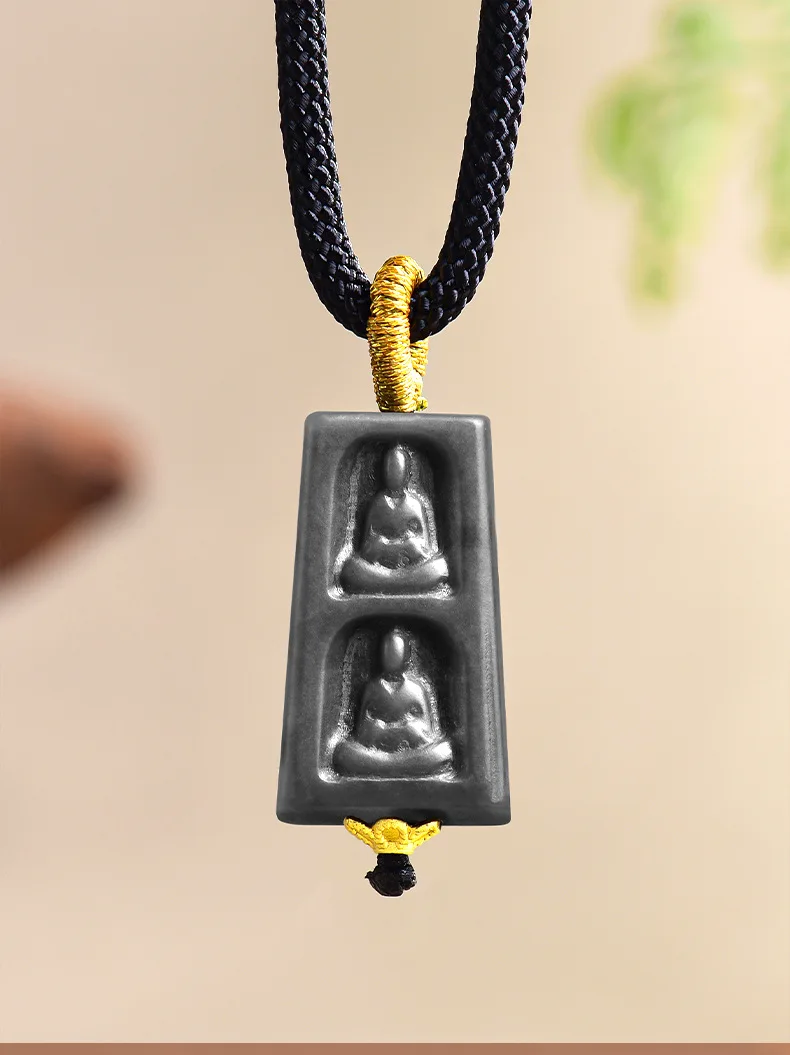 

Natural Old Material Hotan Jade Moyu Wudao Longmen Grottoes Jadeite Pendant Men's Gifts Women's Jewelry Ancient Style Drop Ship