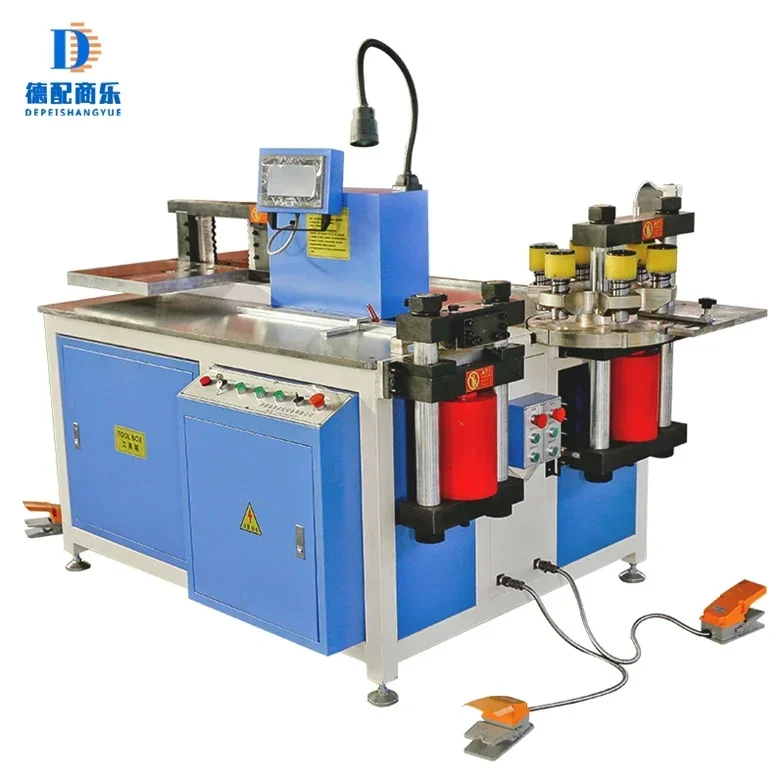 Máquina dobladora de punzonado y corte de barra colectora hidráulica DESAN, construcción de motor personalizada máxima de caja tres en uno