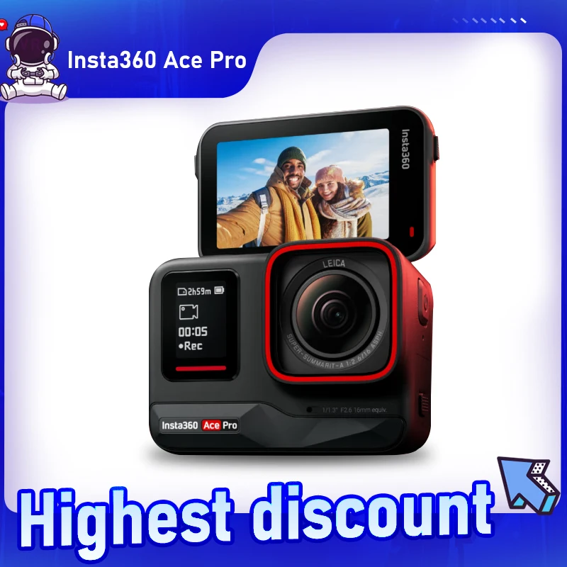 Insta360 Ace Pro Action Camera Waterproof 4K120fps Insta360 Ace Camera AI Noise Reduction Active HDR Video 48MP action cam