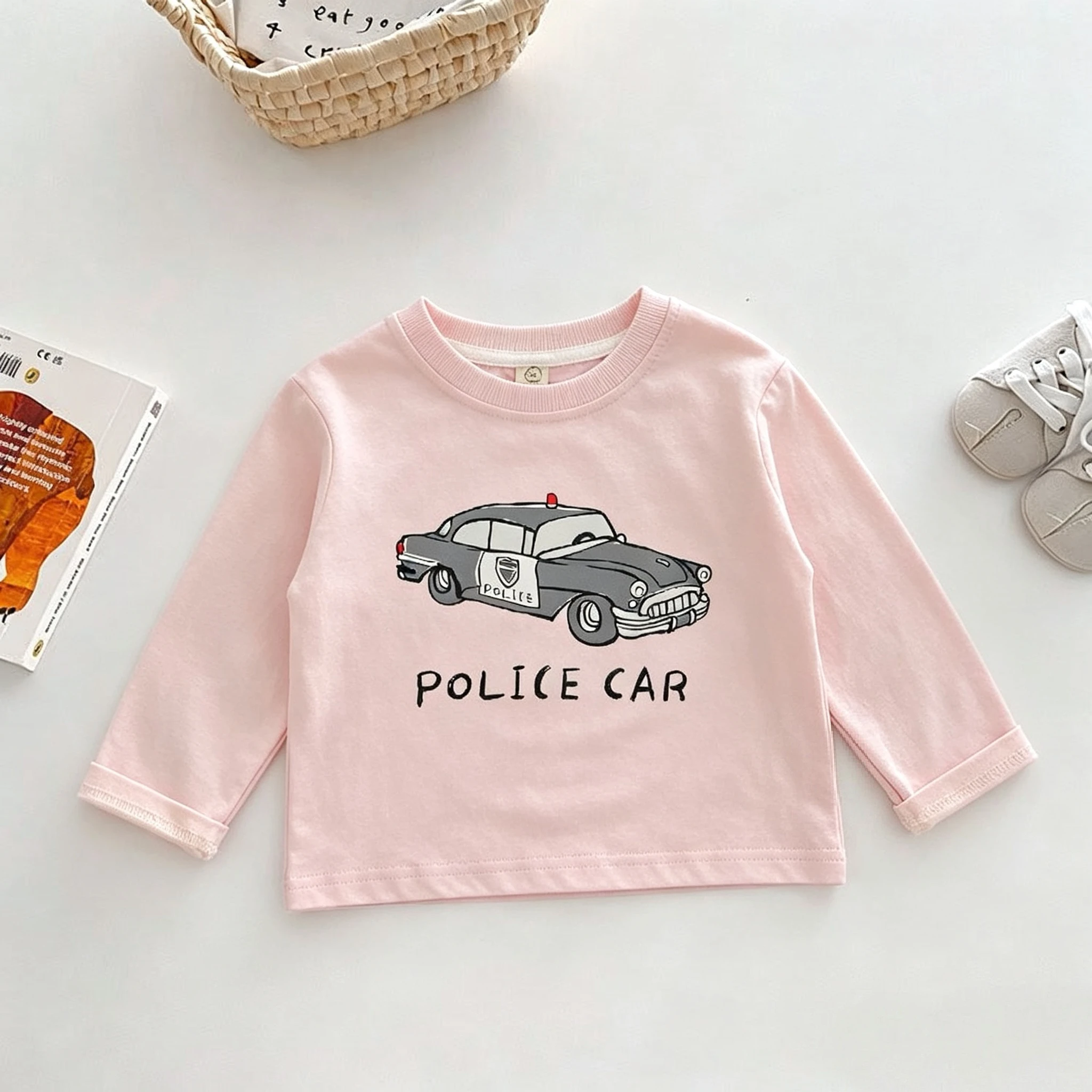 Kids' Car Print Long-Sleeve T-Shirt — product detail 2