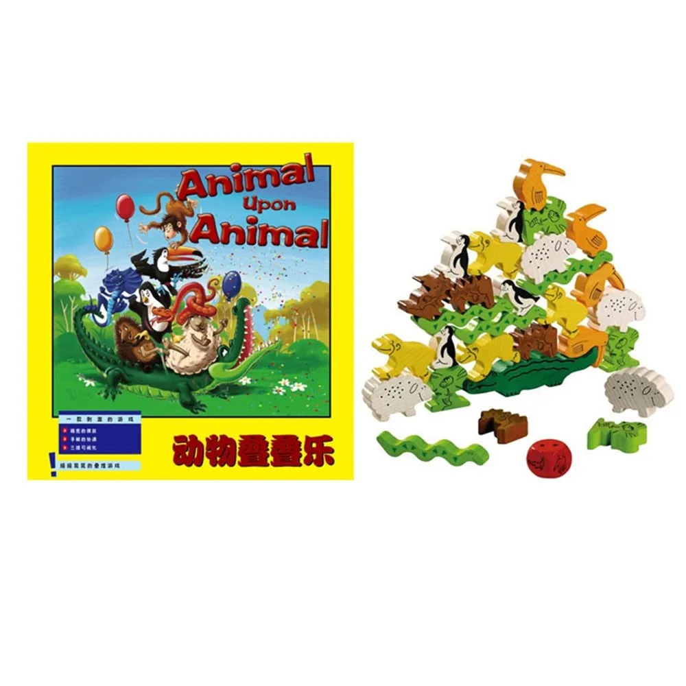 Animal On Animals Dobble Stacking Family Game Board Games for Kids, Party Games, Novo