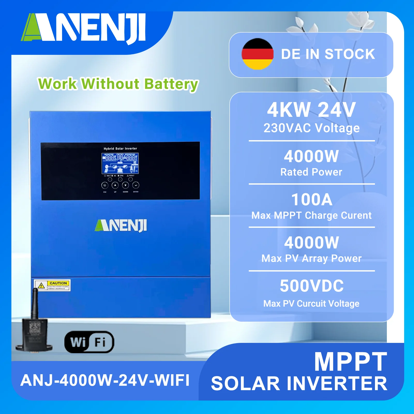 Onduleur Solaire Hybride de 6,2 kW et 11kW, Contrôleur Solaire de 48V, 230V, 4KW, 24V, 48V, MPPT Long 500V, Support de Communication