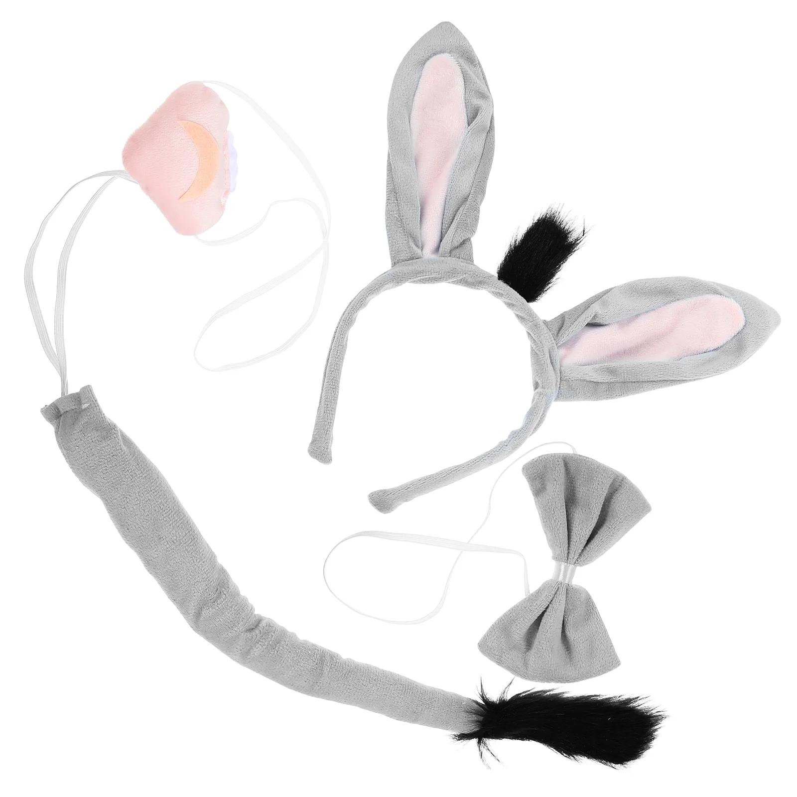 

Four Piece Set Donkey Ears Headband Child Animal Cloth Halloween Cosplay Supplies