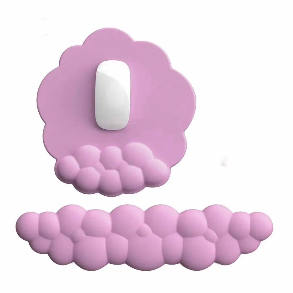 

PU Leather Keyboard Wrist Support Pad Ergonomic Anti-Slip Mouse Cushion Waterproof Comfort Cloud Mouse Pad Computer Accessories