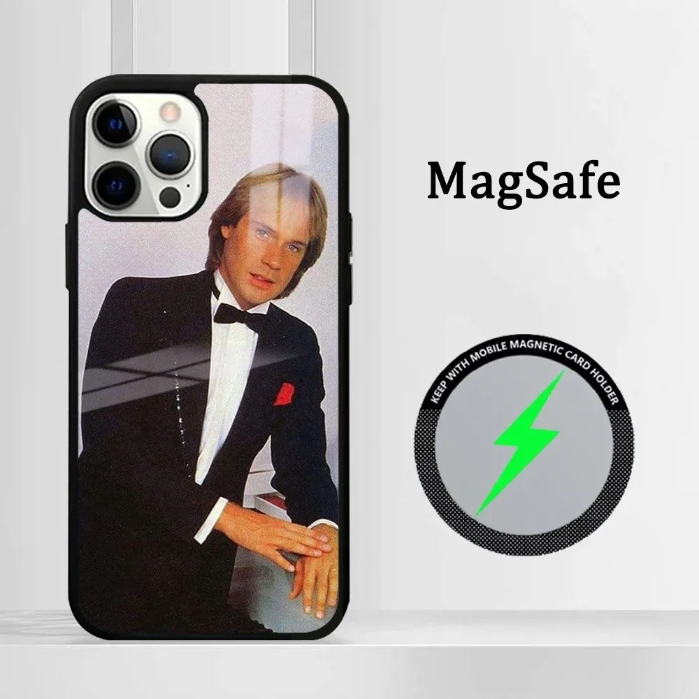 Piano Prince Richard Clayderman Phone Case For IPhone16 15 14 13 12 11 Pro Max Plus Mini Mirror Magnetic Cover