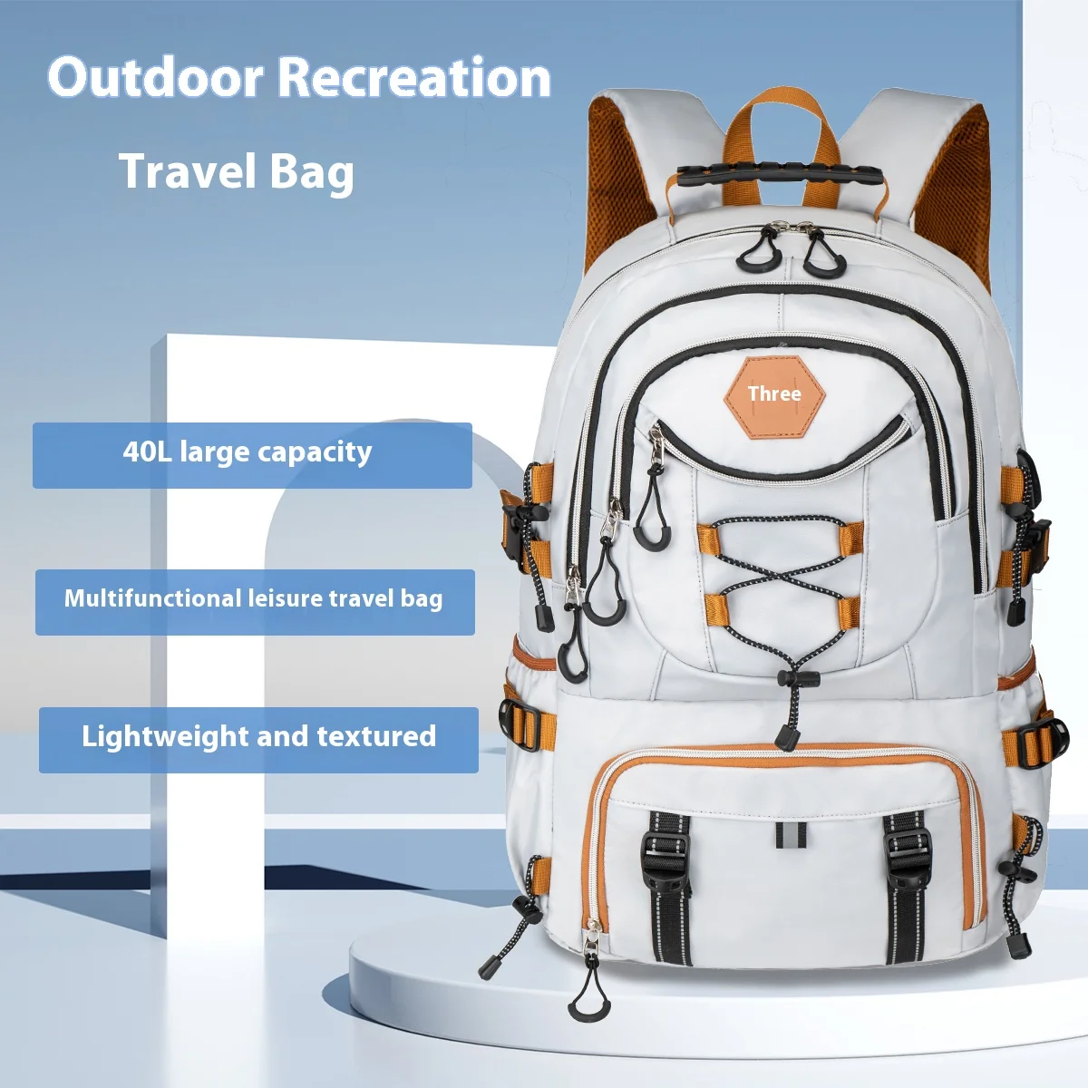 

High appearance backpack, one bag, multi-purpose, large capacity, high-end travel bag, hiking bag, Oxford cloth backpack