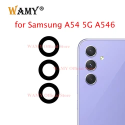 WAMY Rear Back Camera Glass Lens Replacement for Samsung Galaxy A54 5G A546 With Sticker