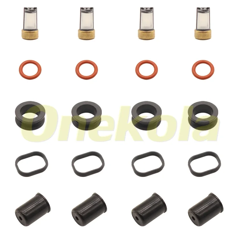 Kit de juntas tóricas de sello de inyector de combustible, filtros de sellos para camioneta Toyota 4Runner 89-95 22RE 2.4L 23250-35040 23209-35040