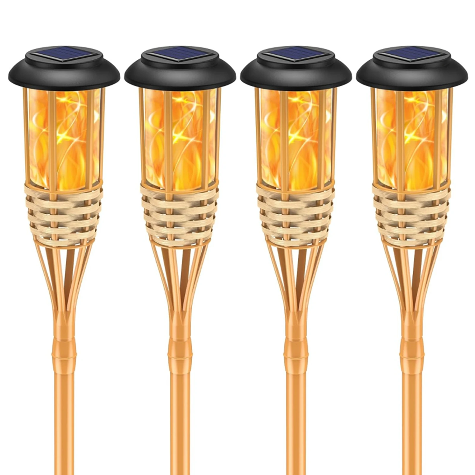 

4 Pack Outdoor Solar Torch Lights , Waterproof Dancing Flickering Flame Torch Light,LED Outdoor Landscape Decoration Light