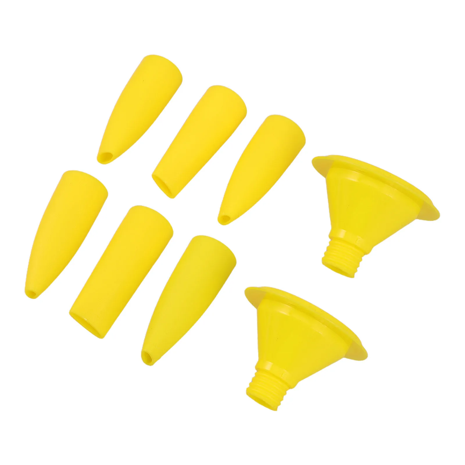 

8pcs Flat Caulking Nozzle Replacement Tips Reusable Glue Applicator For Sausage Gun Building Seam Seal Exterior Wall