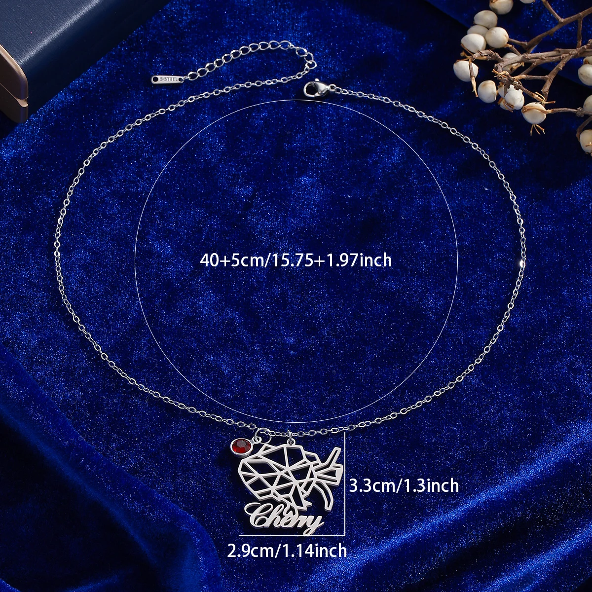 اسم مخصص الفولاذ المقاوم للصدأ مخرمة مجردة هندسية قلادة المرأة الأزياء قلادة قلادة هدية عيد ميلاد