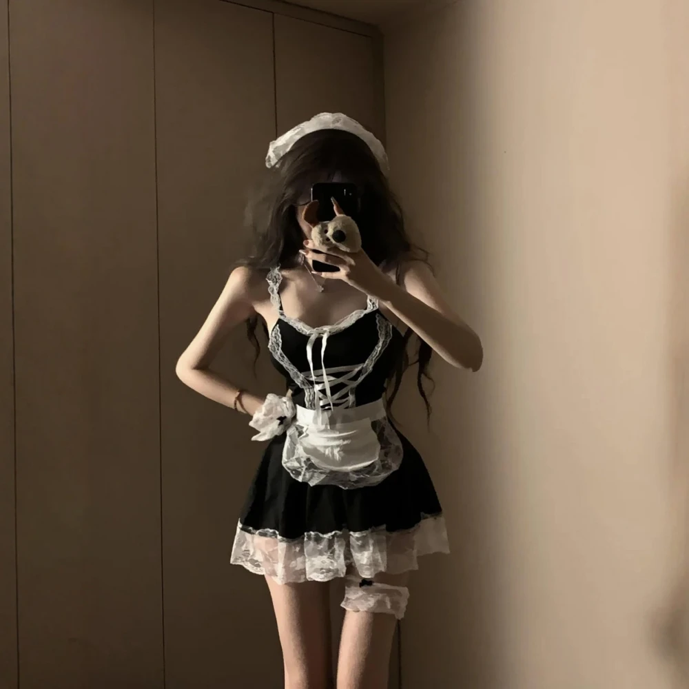 

Sexy loween Maid Costume Role-plang Event Costume Polyester Stand Fit Ladies' Dr No Sve Cosplay orm