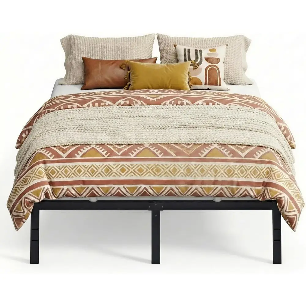 

Металлическая кровать VASAGLE, высота 14 дюймов, грузоподъемность 1100 фунтов, не требует пружинного блока, с местом для хранения под кроватью, простая сборка, усиленная конструкция.