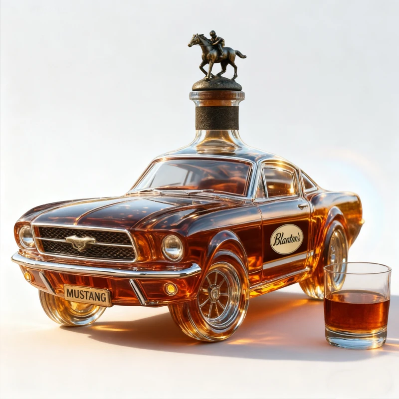 Creative Car Shape High Boron Glass Whiskey Bottle Modern Style Sealed Empty Wine Container for Home Bar
