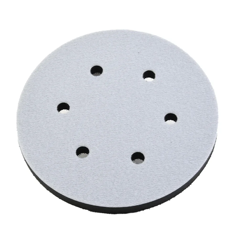

6Holes 6inch 150mm Soft Sponge Interface Pad Loop Hook Sanding Pads Backing Plate Sander Polishing Grinding Abrasive Tools