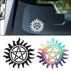 Pentagram Creative Car Stickers Supernatural Reflective Vinyl Decals