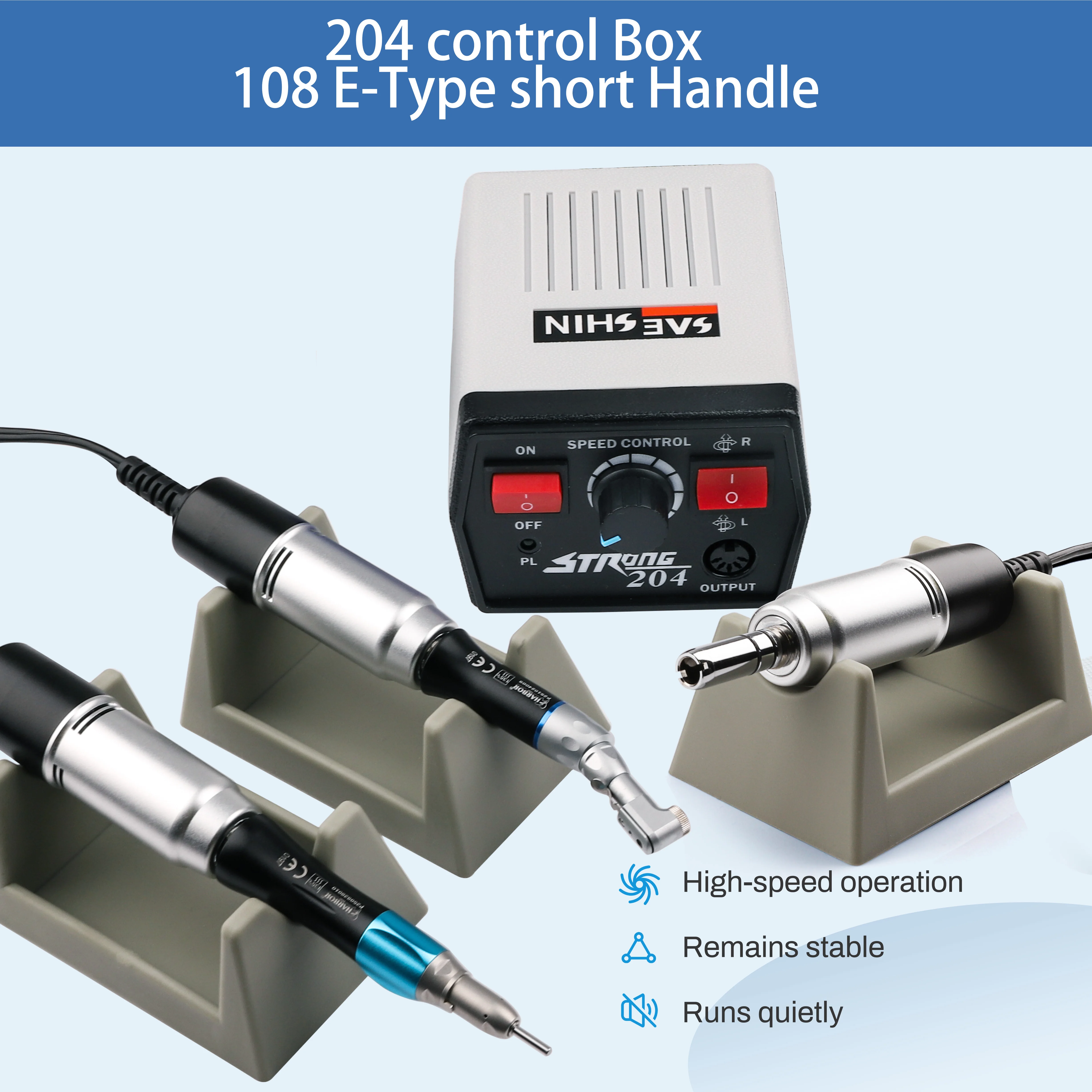 35000 Rpm Dental Strong 204 Micro Motor 102L Handle Polishing Machine Polishing Jewelry Manicure Tool marathon Polishing Grinder