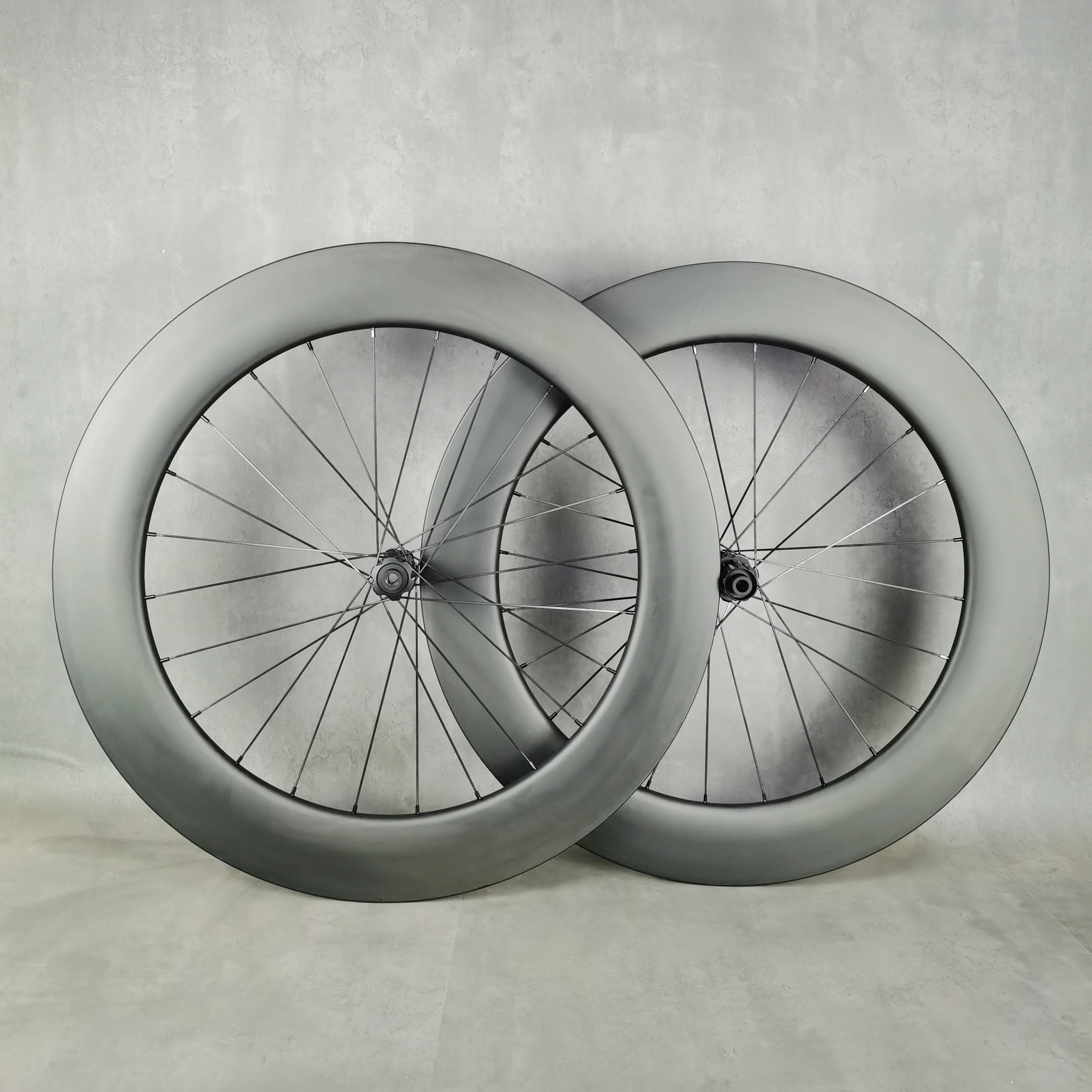 Road Carbon Wheels Disc Brake Wheelset, 700C, 38mm, 50mm, 60mm, 88mm Depth, Tubeless, Tubular, UD Matte Finish, Custom Logo