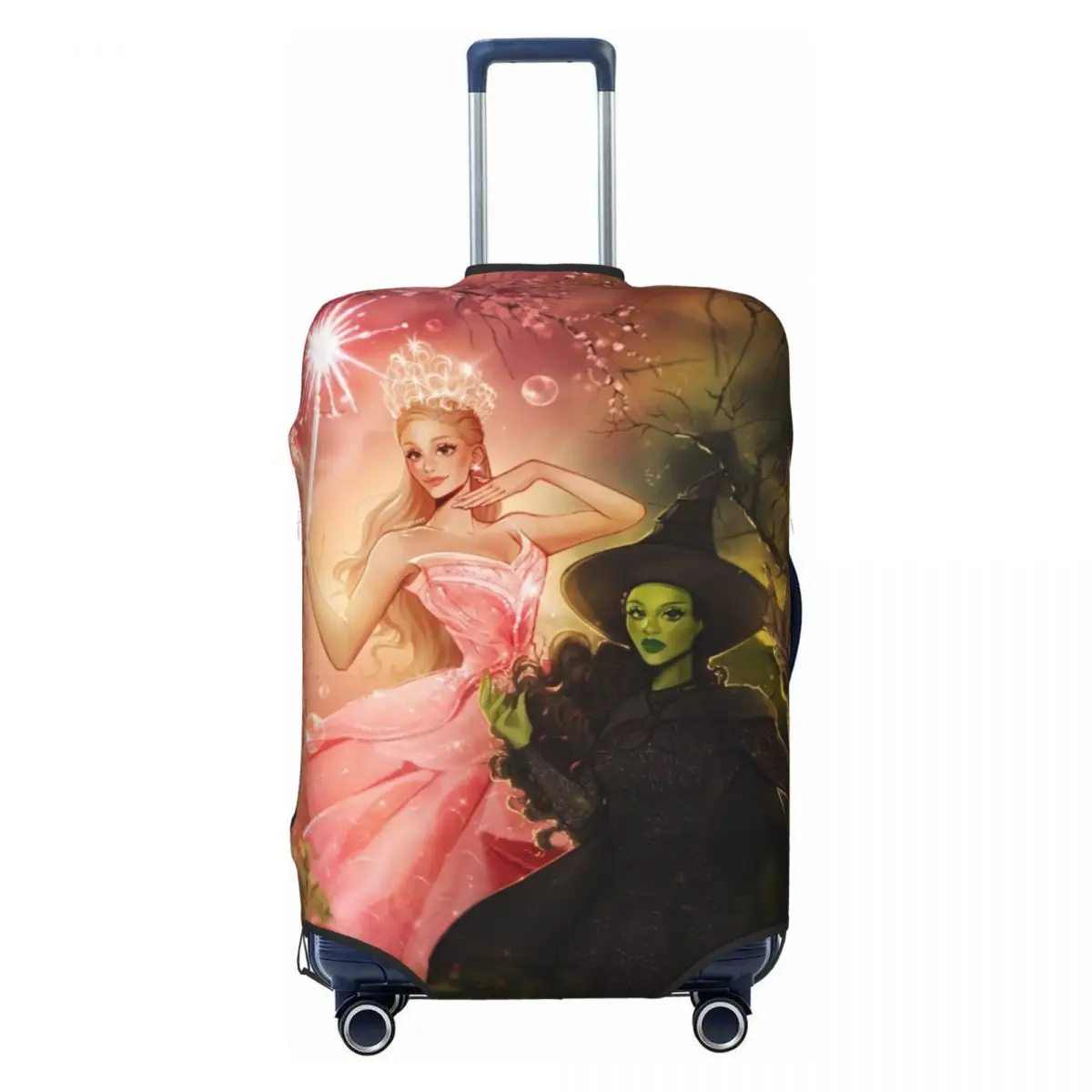 

Wicked For Good Glinda And Elphaba Suitcase Cover Flight Fun Luggage Case Cruise Trip Protector