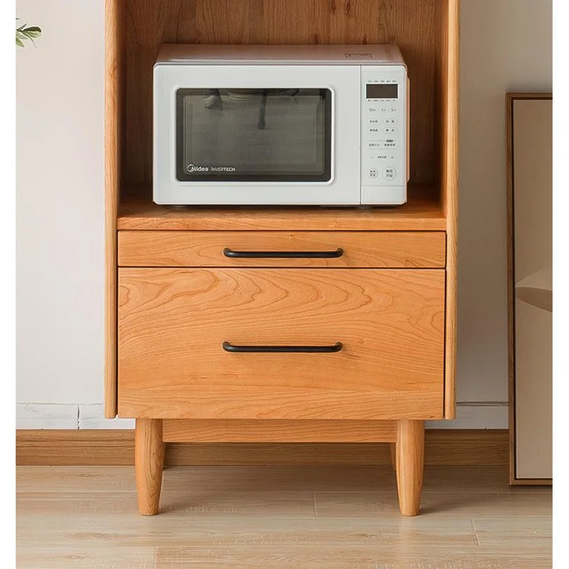 Nordic chest solid wood dining side cabinet modern simple tea cabinet multi-functional coffee machine 5