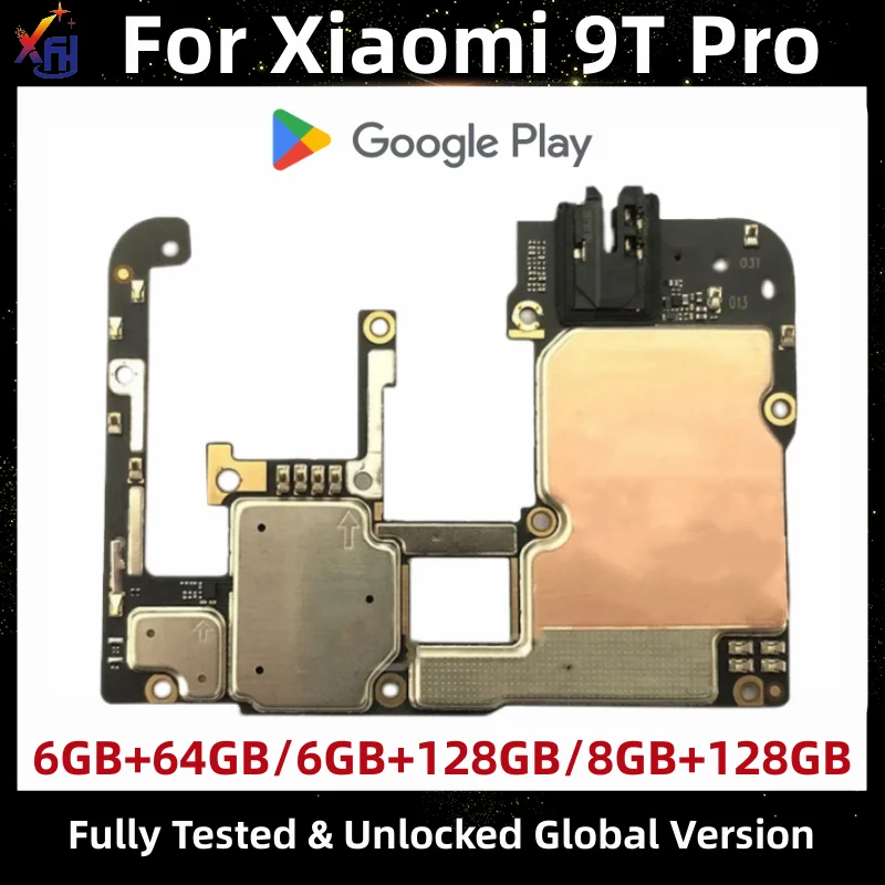 Motherboard for Xiaomi Mi 9T Pro, 64GB, 128GB ROM, Unlocked Mainboard, with Google Playstore Installed, Global Version