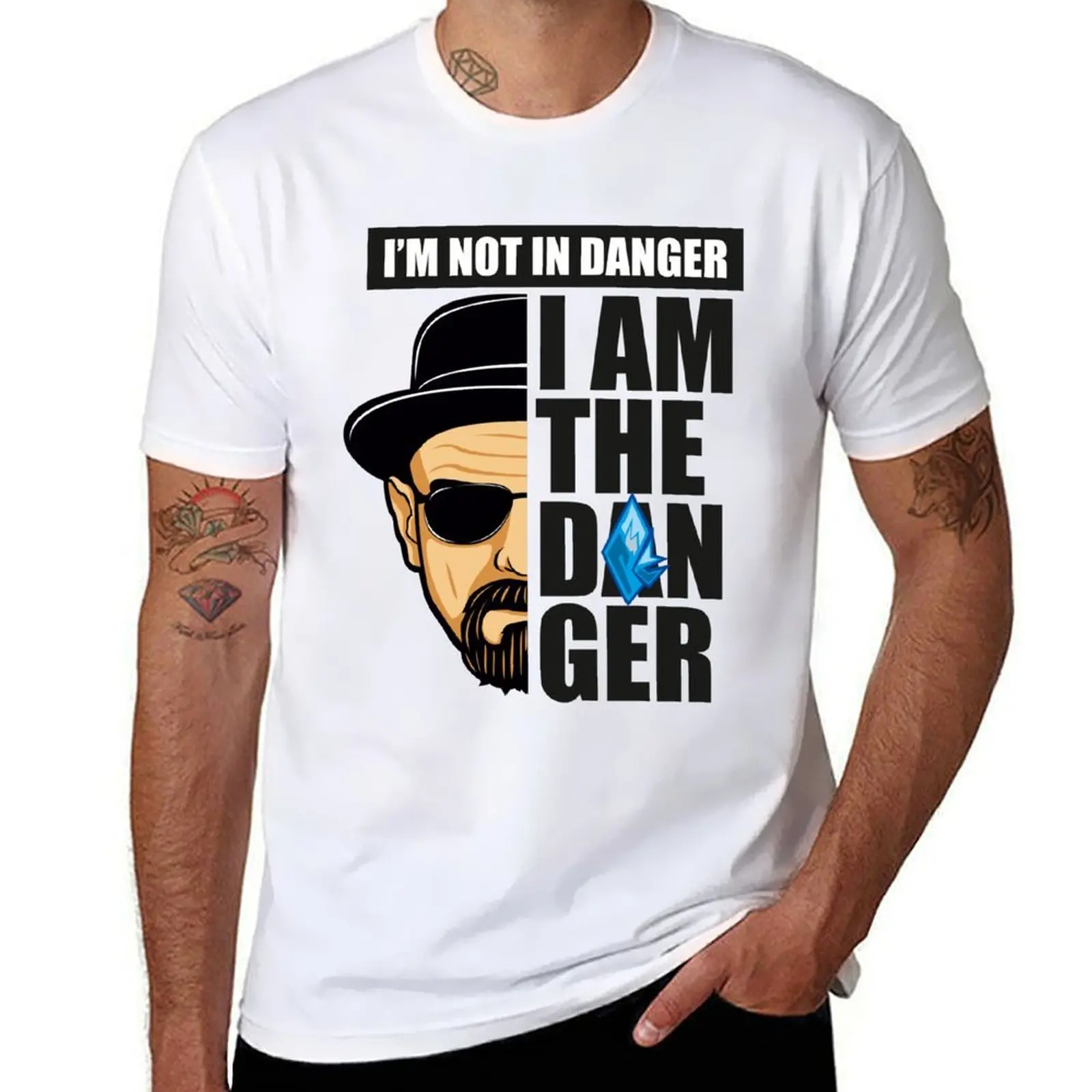 Heisenberg - I am the Danger T-Shirt anime tshirt man t shirts for men casual T-Shirt