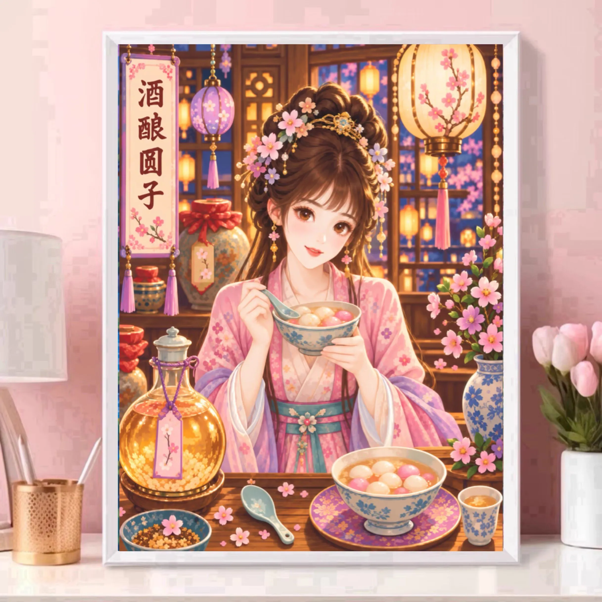 9CT 14ct Beauty Printed Kits Cross Stitch Embroidery DIY Needlework Set Crafts With Needles Threads 108  Colors