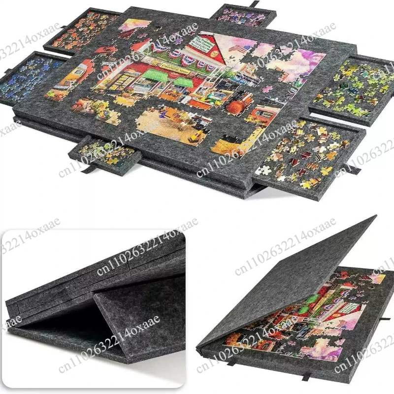 1500-Piece Puzzle Board 90x63x4.2cm Workbench Adult Edition Puzzle Mat Board Felt Shelf Storage Tool