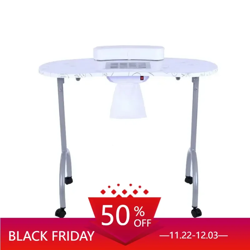 Beauty Folding Manicure Table Simple Exquisite Design Simple Nail Desk Modern Metal Manicure Tafel Salon Furniture HD50ZJ