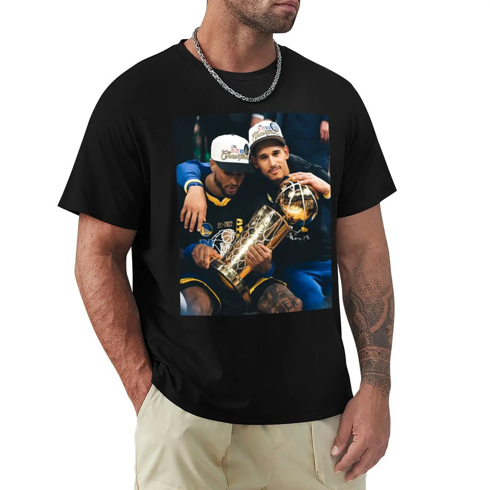 Camiseta Gary Payton II y Juan Toscano-Anderson Champions 2022, camiseta de gimnasio grande y alta