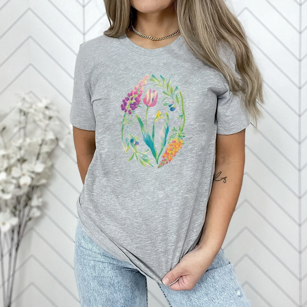 

Women's Comfy Cotton Graphic Tops Y2K Vintage Style Casual Tee Lightweight Soft Feel Retro Print Gym Lounge Everyday